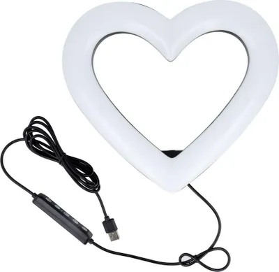 Image de LED Ring / Heart Stream RGB Eclairage annulaire 10 pouces FULL COLOR avec support pour téléphone portable + trépied JM26-10