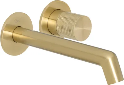 Produktbild von Ben Engraved Cross Abdeckset für Unterputz-Waschtischarmatur Gold - Wasserhahn Bad Mischbatterie für Waschbecken, Waschtischmischer