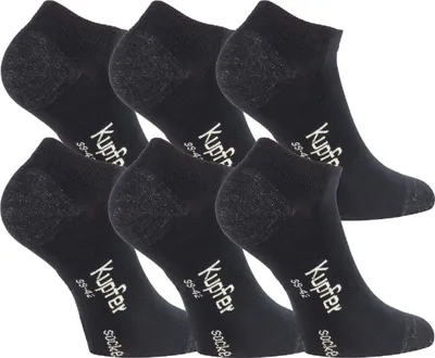 Produktbild von TippTexx 24 6 Paar softige Bambus Sneakersocken mit Kupferfaser, Geruchskiller, Größe 39-42