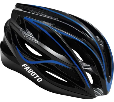Produktbild von Fahrradhelm für Erwachsene, verstellbar, atmungsaktiv, L (59-61cm), Schwarz-Blau