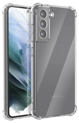 Immagine prodotto di Mayaxess, custodia protettiva in silicone per Galaxy S21, resistente agli urti con angoli rinforzati, trasparente