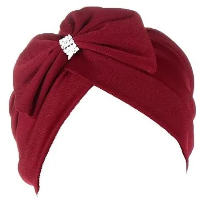 Produktbild von Chemo Headwear Damen Kappe – Schwarze Diamantschleife – Stilvolle Krebs-Turban-H