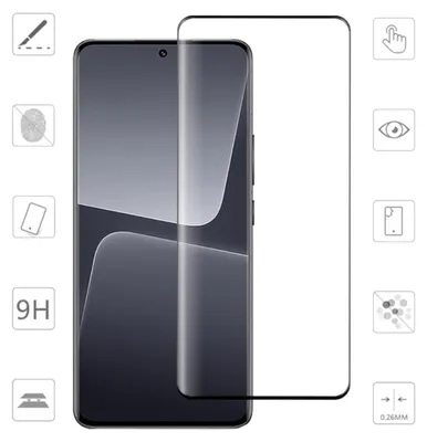 Image de Pour Xiaomi 13 Pro : 2 films de protection en verre trempé H9 pour écran 4D incurvé Full LCD