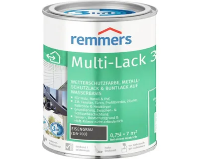 Produktbild von Remmers Multi-Lack 3in1 eisengrau 750 ml