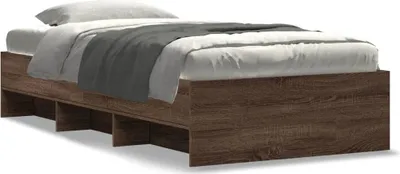Produktbild von "2026 Promotion" Bettgestell moderne - ohne Matratze - Braun Eiche 90x190 cm - Holzwerkstoff - Polsterbett CC15899