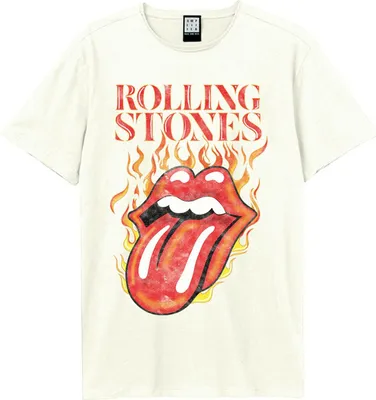 Produktbild von The Rolling Stones T-Shirt Herren Amplified Collection - Hot Tongue altweiß L