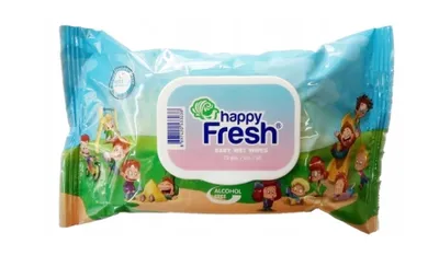 Produktbild von Happy Fresh, Chusteczki nawilżane dla dzieci, 72 sztuki
