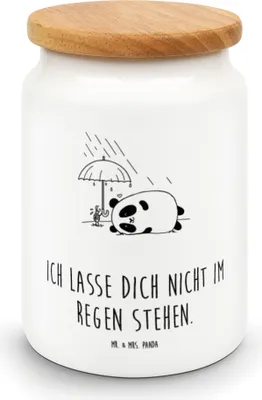 Produktbild von Mr. & Mrs. Panda Dose Panda Freundschaft - Weiß - Geschenk, Teedose, Keksdose, Kaffeedose, Snackdose, behälter