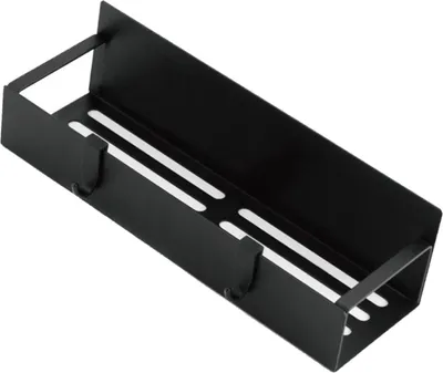 Zdjęcie produktu dla Magnetyczny stojak na przyprawy do lodówki z haczykiem Wiszący stojak na przyprawy do przechowywania w kuchni Czarny 27x8.5x5cm / 10.6x3.3x2.0in