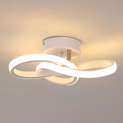 Immagine prodotto di Lampada da soffitto LED Toolight, 22W, 2475 lumen, 3000K, bianco, diametro 25 cm, forma a fiore, ideale per corridoi, finitura bianco opaco