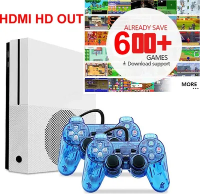 Produktbild von HD TV Spielkonsolen eingebaut 600 Retro Classic Spiele mit 2 USB Joystick