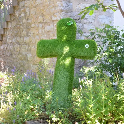 Immagine prodotto di AniPlants, figura d'erba, "Croce", decorazione da giardino, 100 cm