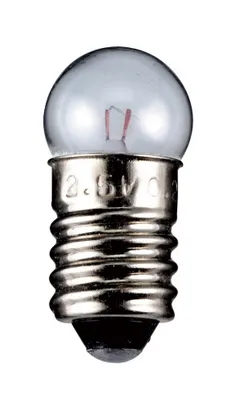 Produktbild von Goobay Kugelförmige Lampe Sockel E10 11,5x24mm 3,5V 0,7W klar, 1 Stück
