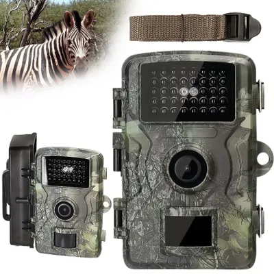 Productafbeelding van Buitenbeveiligingscamera's, 16MP, 1080P, geschikt voor wildobservatie en als wildcamera. Bewegingsgestuurd, met 2,0 inch TFT-kleurendisplay. IP66 waterdicht, met nachtzichtfunctie