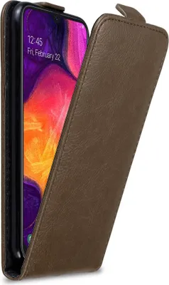 Produktbild von Cadorabo Hülle für Samsung Galaxy A50 4G / A50s / A30s Schutz Hülle in Braun Flip Etui Handyhülle Case Cover