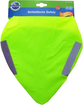 Produktbild von Filmer 47.017 Fahrrad Satteldecke Safety mit Reflektorstreifen - neongelb