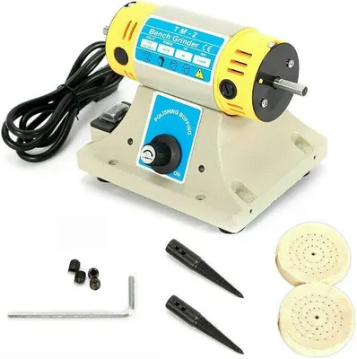 Productafbeelding van Elektrische slijpmachine, mini polijststandaard, polijstmachine, 320W werkbankfrees, polijstmachine, machine voor het polijsten van sieraden