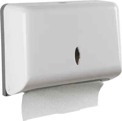 Image de Distributeur mural de serviettes en papier Z Fold Simple ABS Paper Towel Holder for Lounges Toilets Kitchens Hospitals White