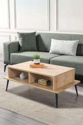 Produktbild von Skye Decor, Hochwertiger Nesting Tisch (3 Teile) - Saphir Eiche, 100 cm | 100% Melamin