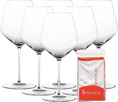 Produktbild von Spiegelau Hi-Lite Burgunderglas 734 ml 6er Set + Poliertuch