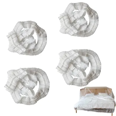 Möbelschutzbezüge aus Kunststoff, 4 Stück, wasserdicht, transparent