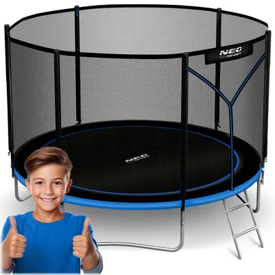 Immagine prodotto di Trampolino da giardino 10ft/312cm con rete da esterno e scala Neo-Sport