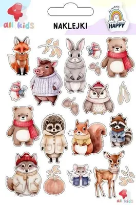 Produktbild von Aufkleber für Kinder: Wintertiere - All4Kids