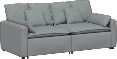 Immagine prodotto di Divano Modulare con Cuscini Grigio Chiaro