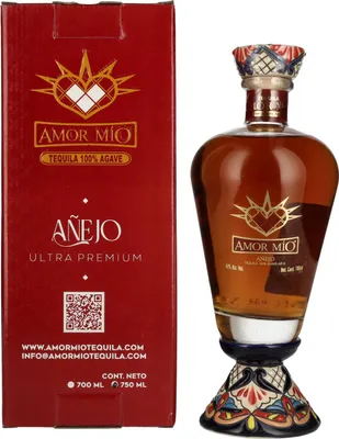Image de Amor Mío Tequila Añejo 100% Agave Azul 40% Vol. 0,7l en boîte cadeau