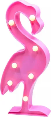 Obrázok produktu pre Osvetlený nápis LED, 3D stojaci plameniak ružový, cca 30 x 14 x 2,8 cm