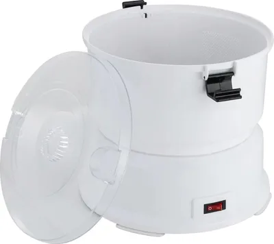 Produktbild von Elektrischer Kartoffelschäler - Gewerbliche Schälmaschine - 85 W - Edelstahlklinge - 2–4 Min Schälzeit - 0,8 kg - Für Kartoffeln & Gemüse - Weiß