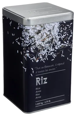 Produktbild von Reisdose, 1,25 kg, Metall, schwarz