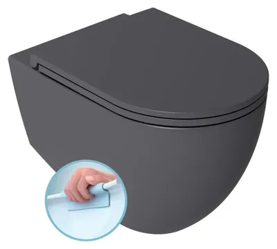Immagine prodotto di WC sospeso INFINITY, senza brida, 36,5x53 cm, antracite