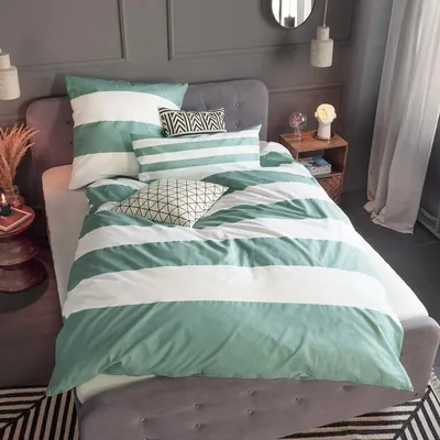 Produktbild von Tom Tailor Wendebettwäsche Casual Stripe 49769-842 200x200 cm + 2x 80x80 cm