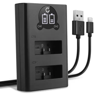 Produktbild von CELLONIC Dual Schnellladegerät AHDBT-1301 kompatibel mit GoPro Hero 13 Akkuladegerät Ladekabel Dual Ladegerät