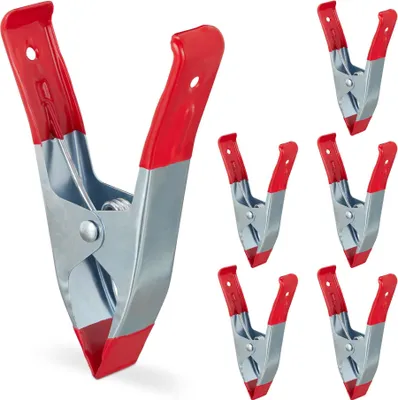 Zdjęcie produktu dla Zaciski zaciskowe metalowe zestaw 6 szt.