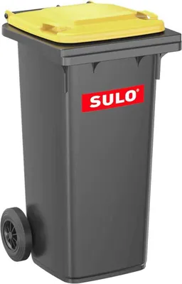 Produktbild von Sulo CITYBAC CLASSIC 120 Liter Grau mit Gelbem Deckel MÜLLTONNE für die Straßenstellung für alle Kammschüttungen GELBE TONNE Abfalltrennung
