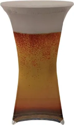 Produktbild von Stehtisch Husse Bierglas Optik Ø 80 cm mit Fußlaschen Stretch