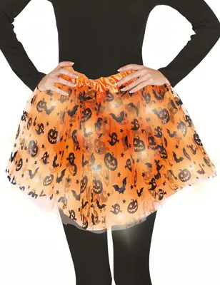 Produktbild von Orange Kürbis Tutu Mit Licht 40 Cm
