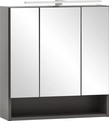 Zdjęcie produktu dla Badezimmerspiegelschrank >Kaprun< (B/H/T: 60x64x20 cm) in graphit