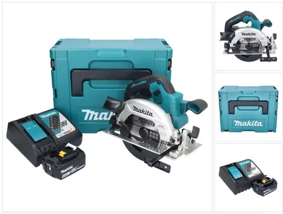 Image de Makita DHS 661 RM1J scie circulaire portative sans fil 18 V 165 mm Brushless + 1x batterie 4,0 Ah + chargeur + Makpac