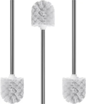 Produktbild von 3 x WELLGRO Edelstahl WC-Bürste weiß