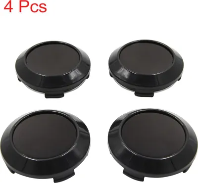 Produktbild von 4 Stücke Radnabenkappen OD 60mm Universal Nabenkappen Kunststoff Felgenkappen Schwarz