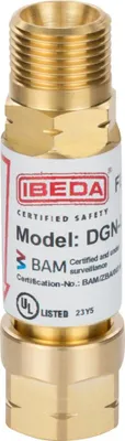 Produktbild von DGN Sicherheitseinrichtg. Brenngas Azetylen/Propan G3/8 LH Flaschenseitig