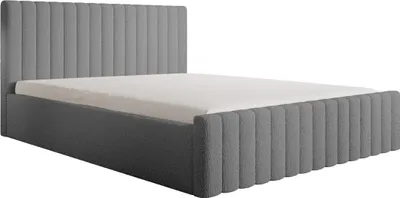 Produktbild von Fedve Polsterbett Doppelbett Safi Modern Bett Bettkasten Schlafzimmer 180x200 cm Grau (Abriamo 7 - Bouclé)