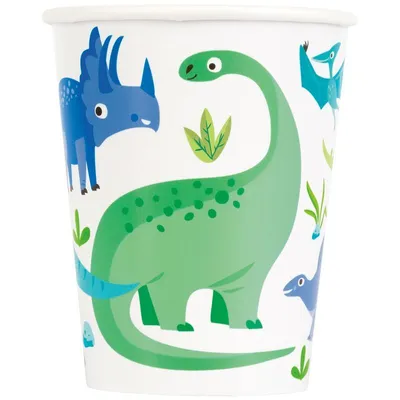 Produktbild von Dinosaurier blau & grün 8 Becher