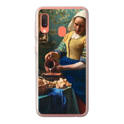 Produktbild von MuchoWow® Handyhülle Schutzhülle Hülle für Samsung Galaxy A20e Milchmädchen - Mandelblüte - Alte Meister Silikon Softcase Handy Hülle - Abdeckung