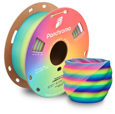 Zdjęcie produktu dla PLA, filament gradientowy, świecący, 1,75 mm, kolor tęczy, 1 kg