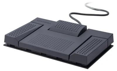 Zdjęcie produktu dla Olympus RS28N, Pedał, USB, Szary, 1,8 m, OM SYSTEM Cloud / OMDS R8 On-Premise dictation management software., Windows 10, Windows 11