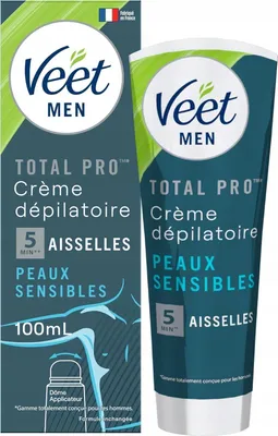 Obrázok produktu pre Veet Men - balenie 6 depilačných krémov 100 ml s kupolovitým aplikátorom